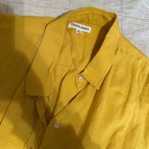 Tradlands Mustard Button Down Shirt - Picture 2 of 3